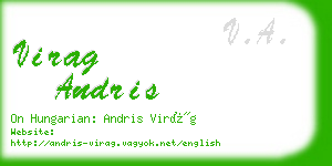 virag andris business card